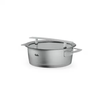 Vas de friptură Fissler Phi Collection cu capac din sticlă 24 cm, 3,9 L