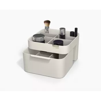 Organizator cosmetic Joseph Joseph Viva cu sertar - alb/gri