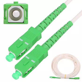 Cablu patch Extralink SC/APC-SC/APC, LSOH, monomod, simplex, G.657A2, 3 mm, 15 m, alb