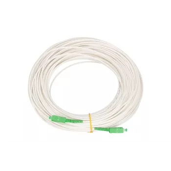 Cablu patch Extralink SC/APC-SC/APC, LSOH, monomod, simplex, G.657A2, 3 mm, 15 m, alb