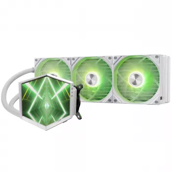 Cooler CPU lichid TRYX STAGE ARGB 360 AIO, display dual IPS - 360mm, alb