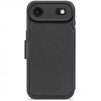 Portofel din piele detașabil Decoded cu MagSafe pentru iPhone 17 Air, negru