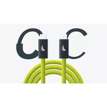 Angelbird USB-C 3.2 Solid Flex Tether Cable Lime 14.8 ft (4.5 m)