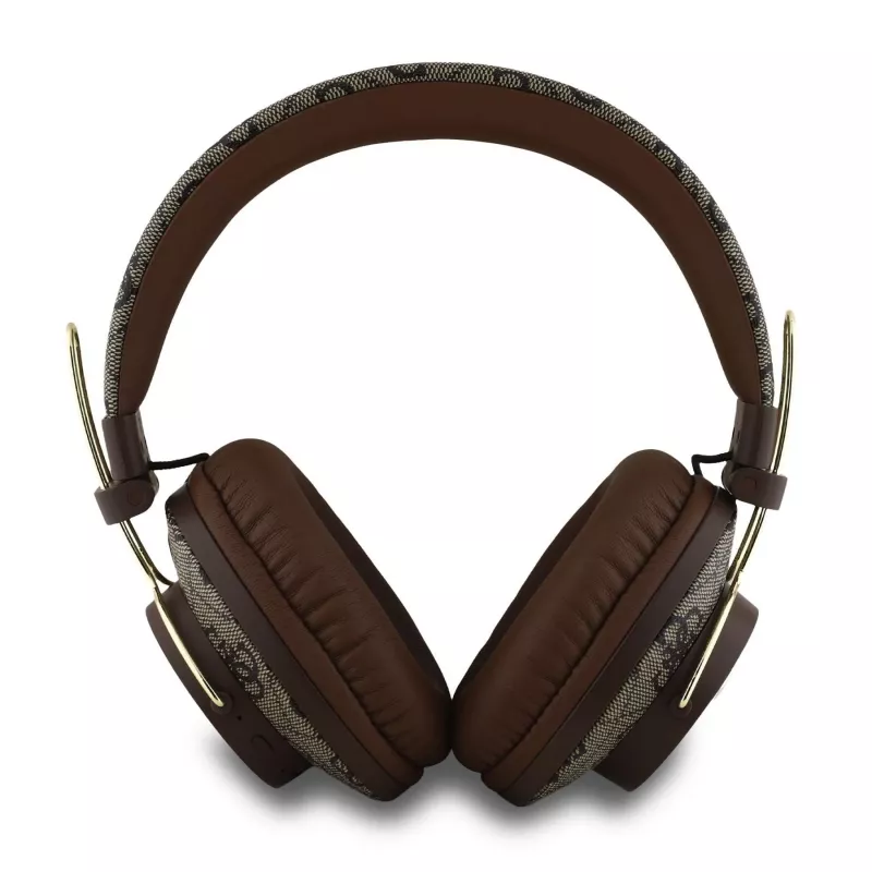 Cască Bluetooth wireless GUESS 4G Metal Logo maro GUBHS72P4FC4MW