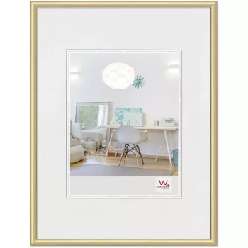 Ramă foto Walther Design KV824G plastic auriu 10x15 cm montabilă pe perete dreptunghiulară
