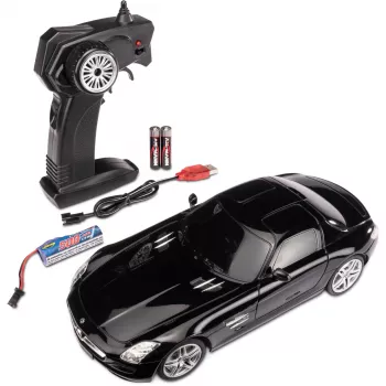 Mașină RC Carson 1:24 Mercedes-Benz SLS AMG 2.4G 100% RTR neagră
