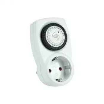 Temporizator mecanic REV Ritter 24 h cu siguranță pentru copii alb 230 V 50 Hz