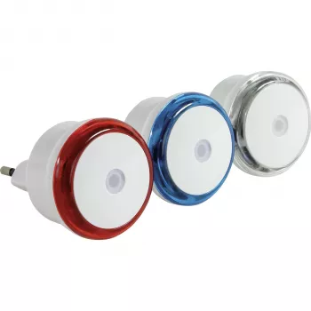 Set lampă de veghe LED REV 3 buc. - inele roșu, albastru, alb/transparent - 0,8 W - senzor de crepuscul