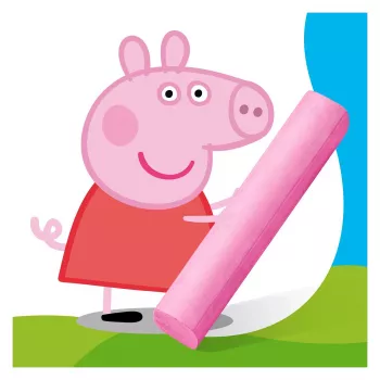 Cretă de trotuar STAEDTLER Junior Peppa Pig, 6 buc., ambalaj de carton