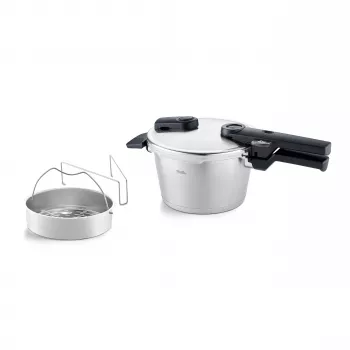 Oală sub presiune Fissler Vitaquick Premium 4,5L, set de 3 piese 22 cm