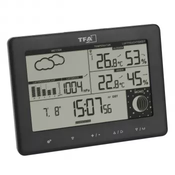 Stație meteo wireless TFA Elements 35.1158.01 Negru