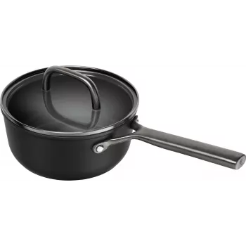 Cratiță cu mâner ZWILLING Milano cu capac din sticlă, 18 cm, negru (1035051)