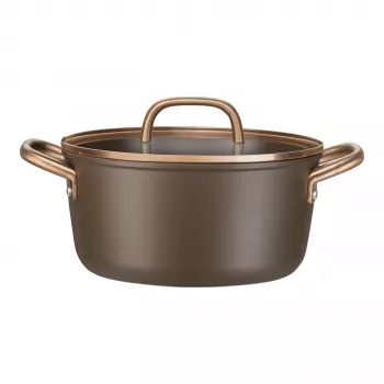 Oală ZWILLING Milano cu capac din sticlă, 24 cm, maro