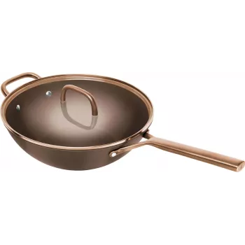ZWILLING Milano wok cu capac din sticlă 30 cm, maro