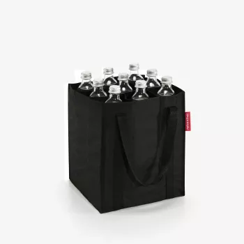 Geantă pentru sticlă Reisenthel Bottlebag neagră din poliester pentru femei