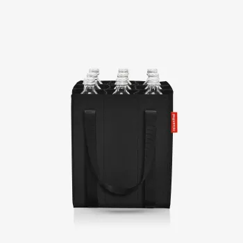 Geantă pentru sticlă Reisenthel Bottlebag neagră din poliester pentru femei