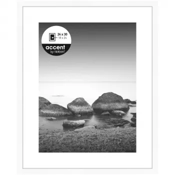Ramă foto NIELSEN DESIGN Aura albă 24x30 cm lemn incl. passepartout 1122001