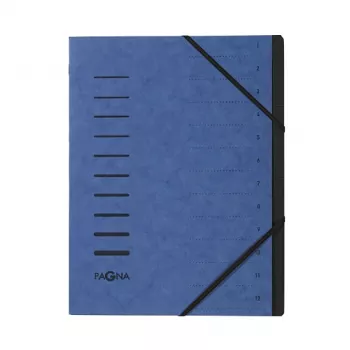 Mapă de ordine Pagna 40059-02 cu 12 compartimente, A4, albastră