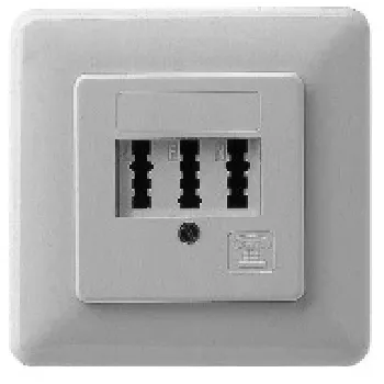 ZE-KOM priză triplă TAE: TAE 2 x 6/6 NF/F UP, alb pur