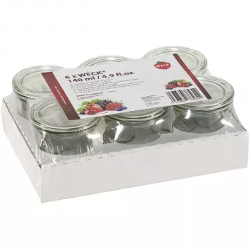 WECK Borcan mini cu capac 140ml tavă de 6