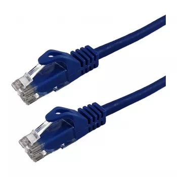 Cablu patch Grafenthal Cat6a U/UTP CU LSZH 0,25m albastru