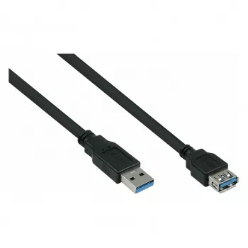 Cablu prelungitor USB 3.0 kabelmeister Alcasa UK30P-ASA-050S, USB-A tată la USB-A mamă, 5 m, negru