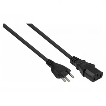 Cablu de alimentare elvețian Kabelmeister Type J SEV 1011 la IEC C13 negru 1,8m