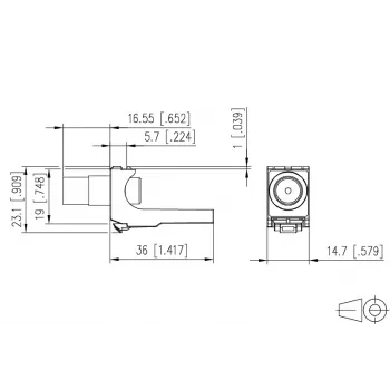 Modul coaxial METZ CONNECT conector tată IEC / conector mamă F 130898-03-I
