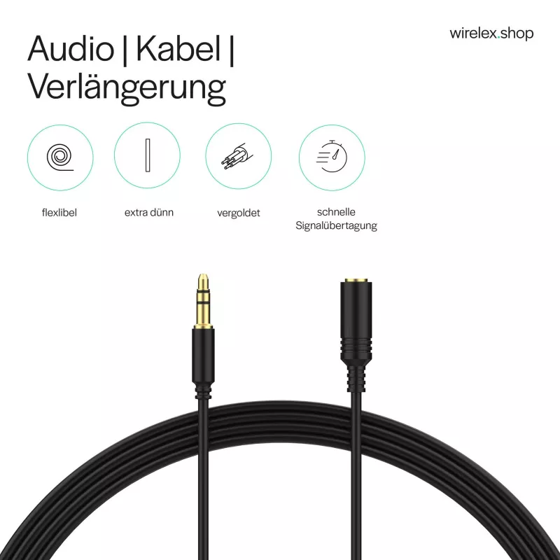 Cablu audio ShiverPeaks mini flex