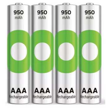 Acumulatori NiMH reîncărcabili GP ReCyko Micro AAA 950 mAh 1,2 V pachet de 4 (GPRCK95AAA105C4)