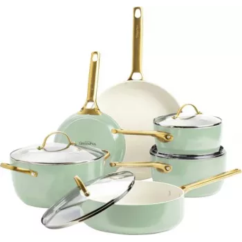 Set de 6 oale și tigăi GreenPan Padova Reserve, verde