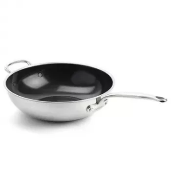 Wok GreenPan Premiere 30 cm oțel inoxidabil