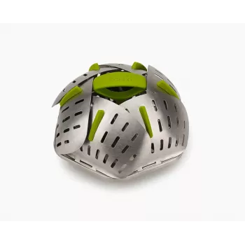 Coș de abur pliabil din oțel inoxidabil Joseph Joseph Bloom - 16 cm