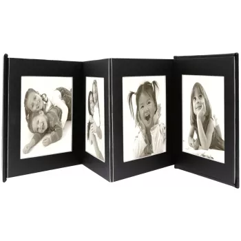 Album foto leporello DEKNUDT negru 8 fotografii 10x15 cm piele