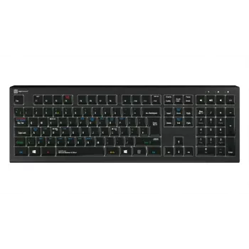 Tastatură LogicKeyboard ASTRA 2 cu fir USB pentru Windows - layout UK - neagră - iluminată