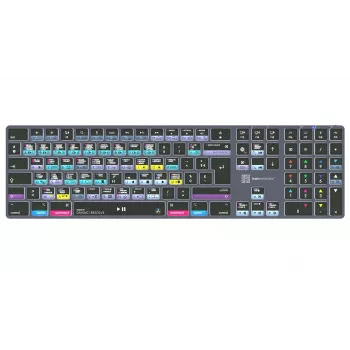 Tastatură LogicKeyboard DaVinci Resolve 18 Titan FR (Mac) - layout francez AZERTY, iluminată, USB cu fir