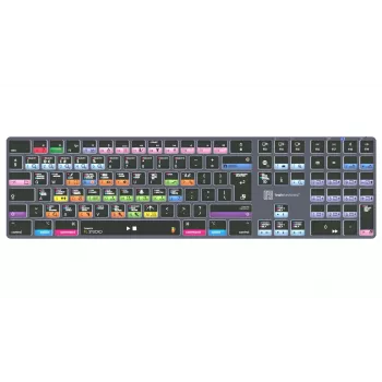Tastatură Logickeyboard FL Studio TITAN pentru Mac - USB cu fir - neagră cu taste codificate color