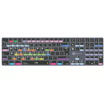 Tastatură Logickeyboard FL Studio TITAN pentru Mac - USB cu fir - neagră cu taste codificate color