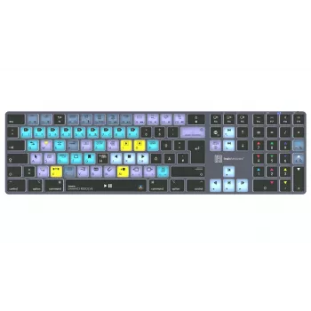 Logickeyboard DaVinci Resolve Classic Titan DE (Mac) - Layout german, USB cu fir, tastatură de editare cu iluminare de fundal
