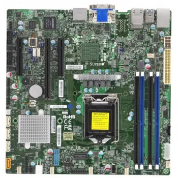 Supermicro X11SSZ-QF Placă de bază Micro-ATX, LGA 1151, Intel C236, DDR4, Dual Gigabit LAN, IPMI, grafică integrată, audio HD