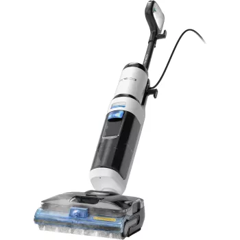 Aspirator uscat/umed Tineco Floor One S6 Stretch Steam Plus 2 în 1, mop și curățător cu abur, fără fir, autonomie 35 min, rezervor apă curată 0,8L, rezervor apă uzată 0,72L, autocurățare, afișaj LCD, senzor iLoop, culcare plată la 180°, pentru pardoseli dure