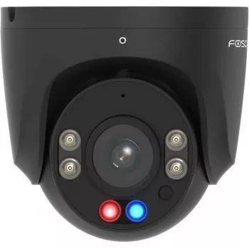 Foscam W5EP Cameră de supraveghere negru 5MP (3072x1728), PoE, reflector integrat, lumini de avertizare roșu-albastru și sirenă