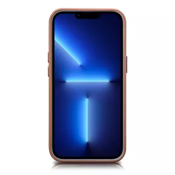 Husă iCarer Case Leather din piele naturală pentru iPhone 14 Plus maro (compatibilă cu MagSafe)