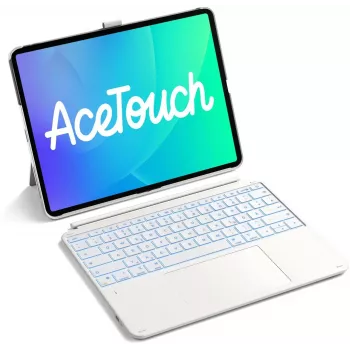 Tastatură Inateck Ace Touch compatibilă cu iPad 13 QWERTZ albă