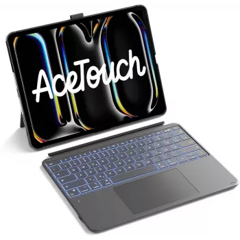Tastatură Inateck Ace Touch compatibilă cu iPad 13 QWERTZ gri