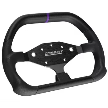 CONSPIT DX320 volan în formă de D - priză Alcantara 320mm, fibră de carbon, RGB