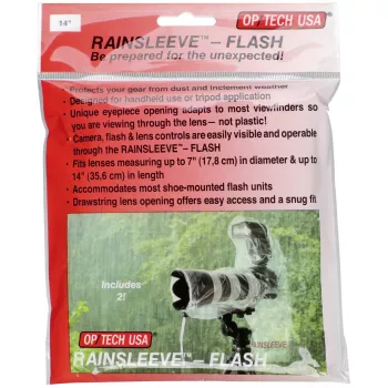 OP/TECH Rain-Sleeve Flash pachet de 2 transparent