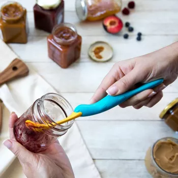 Spatulă cu fante și întoarcător OTOTO Splatypus - negru cu accente portocalii - nailon și silicon de uz alimentar