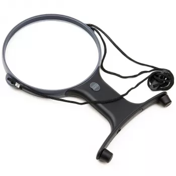 Lampă de lupă LED Carson HF-66 MagniFree cu gât flexibil, mărire 2x/5x, lentilă 13 cm, iluminare LED, neagră