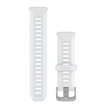 Curea din silicon Garmin QuickFit 20 mm Stone White / Clear Blue (010-11251-B7)